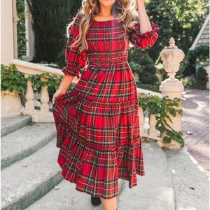Madeline Dress In Holiday Plaid from Ivy City. New- never worn.